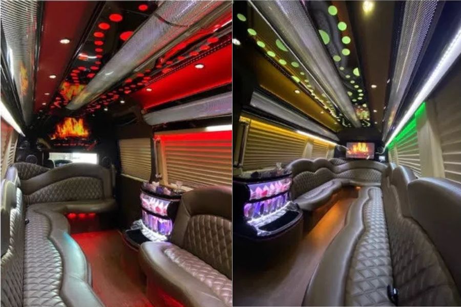 14 Passenger Limo Bus